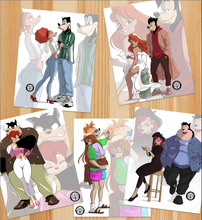 Load image into Gallery viewer, max goof roxanne pj pete peg pete sylvia a goofy movie poster a goofy movie picture 90s posters disney poster disney art prints
