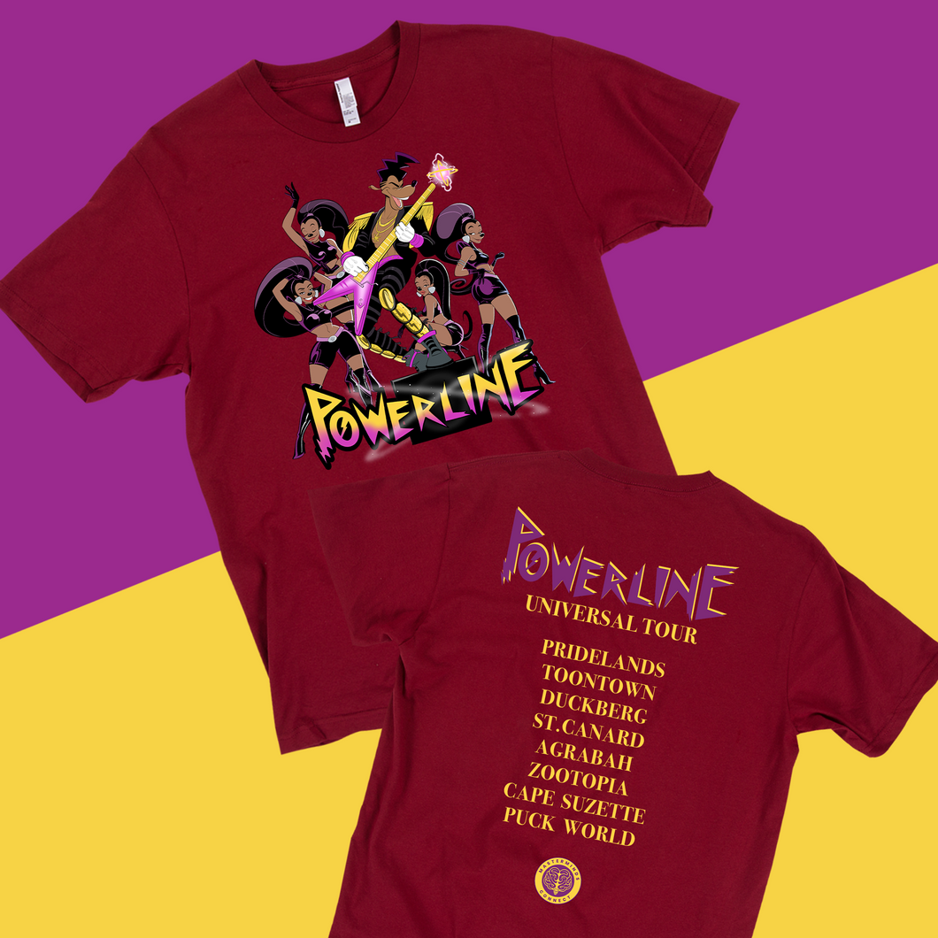 Powerline Universal Tour Tee Burgundy